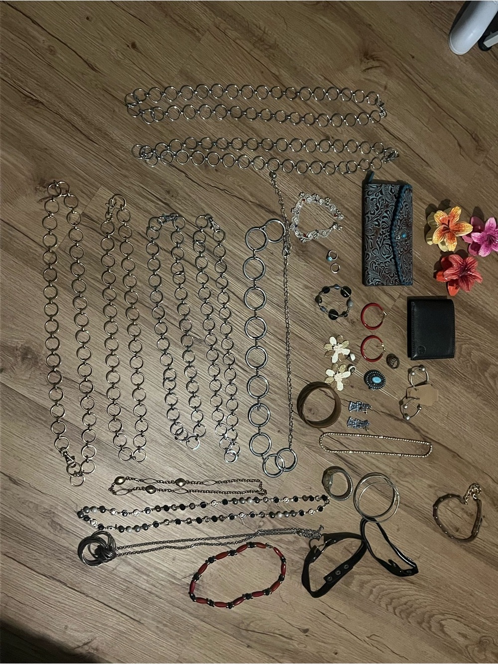 Jewelry Bundle Lot - Earrings Belts Accessories & Wallets Timberland